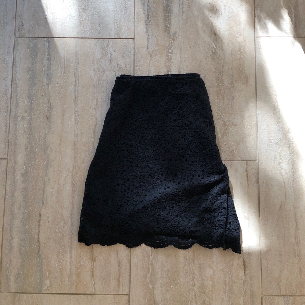 Hollister Black Lace Bodycon Mini Skirt